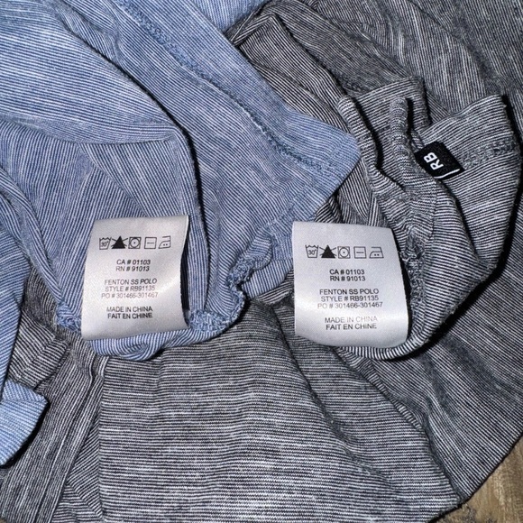 Robert Barakett Men’s Polo Bundle (2 total) Heathered Blue & Black Size XL - Picture 8 of 9